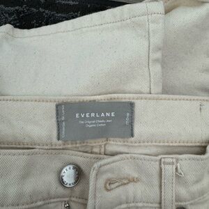 Everlane Organic Cotton Jeans in Cream (Crop)